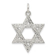 Sterling Silver Star of David Pendant, Textured Finish, Jewish Faith Symbol for Men and Women
