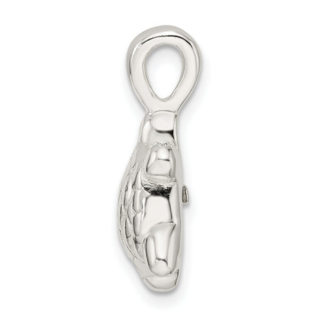 Sterling Silver Turtle Pendant with Detailed Sea Turtle Design, Ocean-Inspired Nautical Jewelry