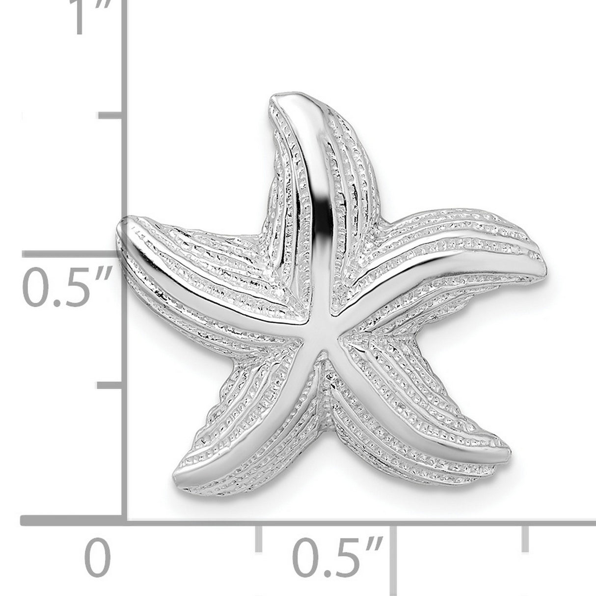 Sterling Silver Starfish Pendant with Textured Design, Nautical Coastal Motif for Women