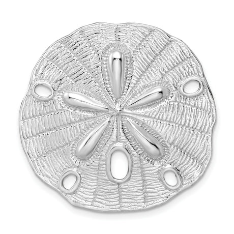 Sterling Silver Sand Dollar Pendant with Cutout Design, Ocean-Inspired Jewelry for Women