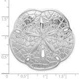 Sterling Silver Sand Dollar Pendant with Scalloped Edge, Ocean Charm, Nature Jewelry for Women
