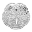 Sterling Silver Sand Dollar Pendant with Scalloped Edge, Ocean Charm, Nature Jewelry for Women