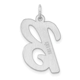 Sterling Silver Initial B Pendant, Script Letter Charm, Dainty Monogram Jewelry for Women