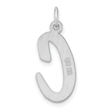 Sterling Silver Script Letter C Pendant Charm, Polished Uppercase Monogram Jewelry for Women