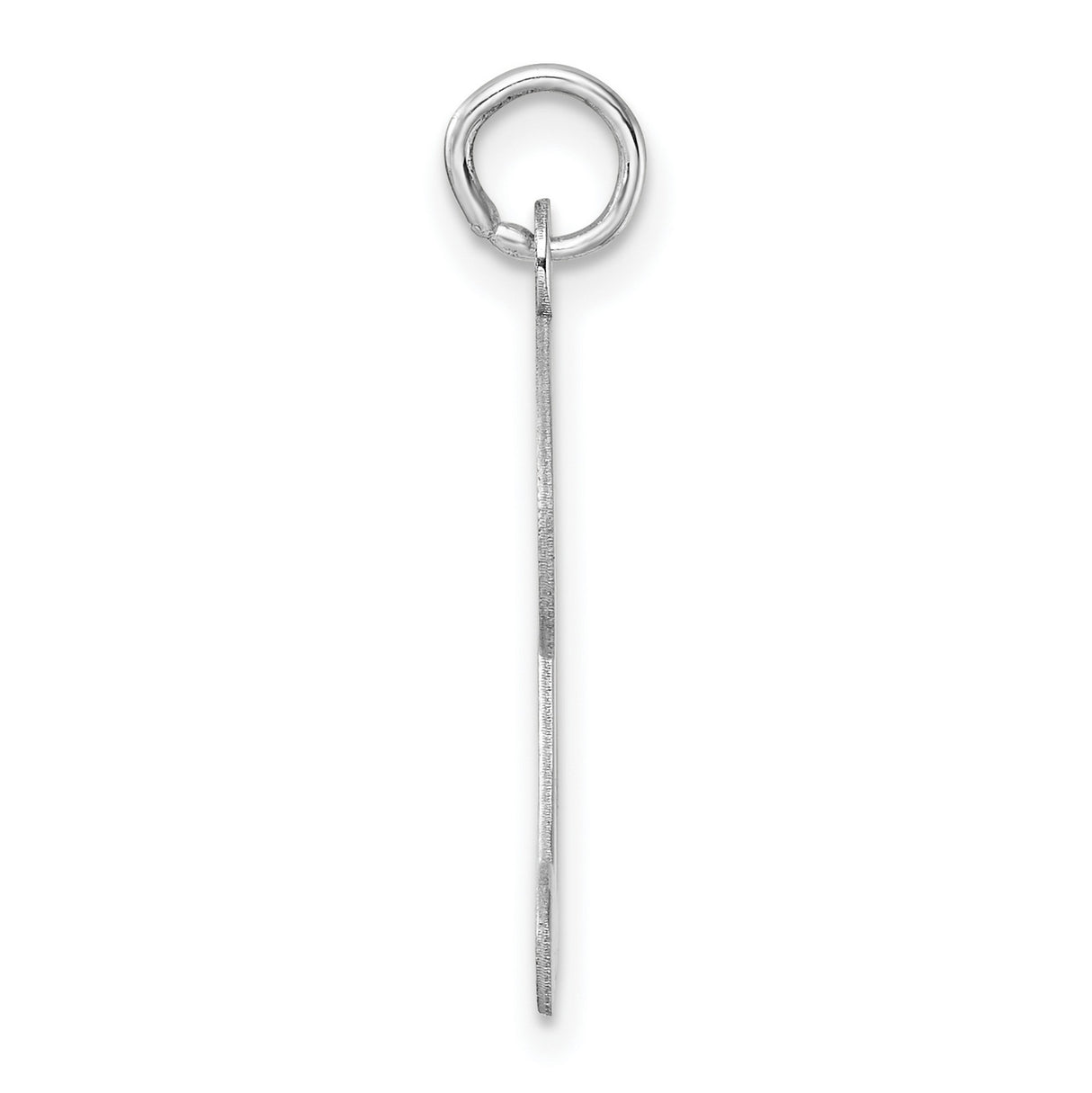 Sterling Silver Pendant with Cursive Script Letter D, Polished Initial Charm for Women or Unisex Wear
