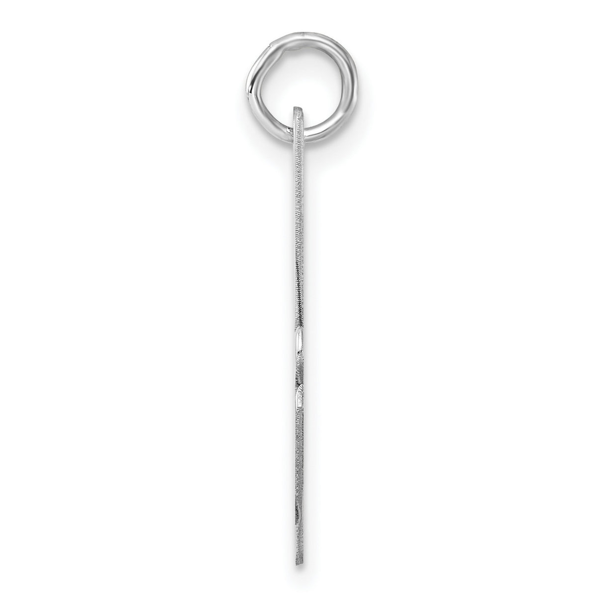 Sterling Silver Letter H Pendant Charm, Polished Script Initial Jewelry for Women