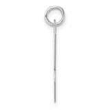 Sterling Silver Letter K Pendant, Script Initial Charm with Polished Finish