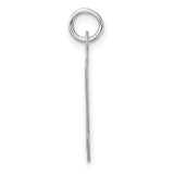 Sterling Silver Initial M Pendant, Polished Script Letter Charm for Women or Unisex Wear