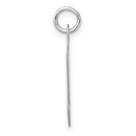 Sterling Silver Initial M Pendant, Polished Script Letter Charm for Women or Unisex Wear