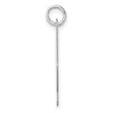 Sterling Silver Pendant, Lowercase N Script Letter Charm, Polished Modern Design