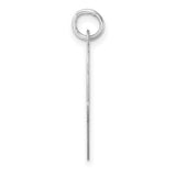 Sterling Silver Script Letter Q Pendant, Cursive Initial Charm for Women or Unisex Wear