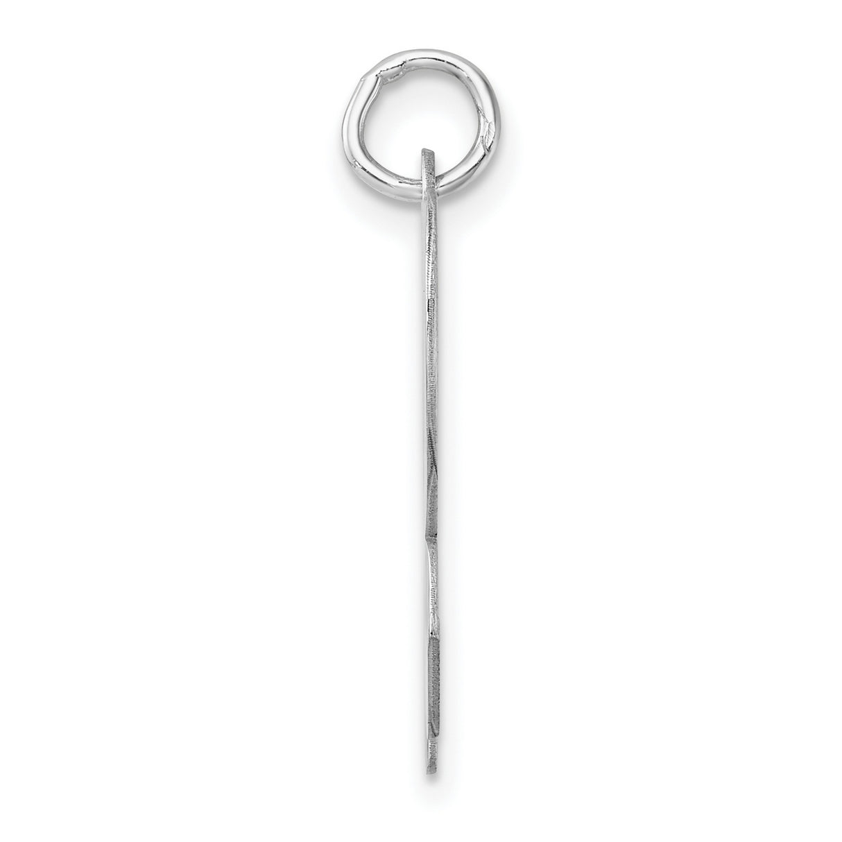 Sterling Silver Initial R Pendant, Script Letter Charm with Polished Finish for Women