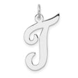 Sterling Silver Initial J Pendant, Script Cursive Letter Charm for Women