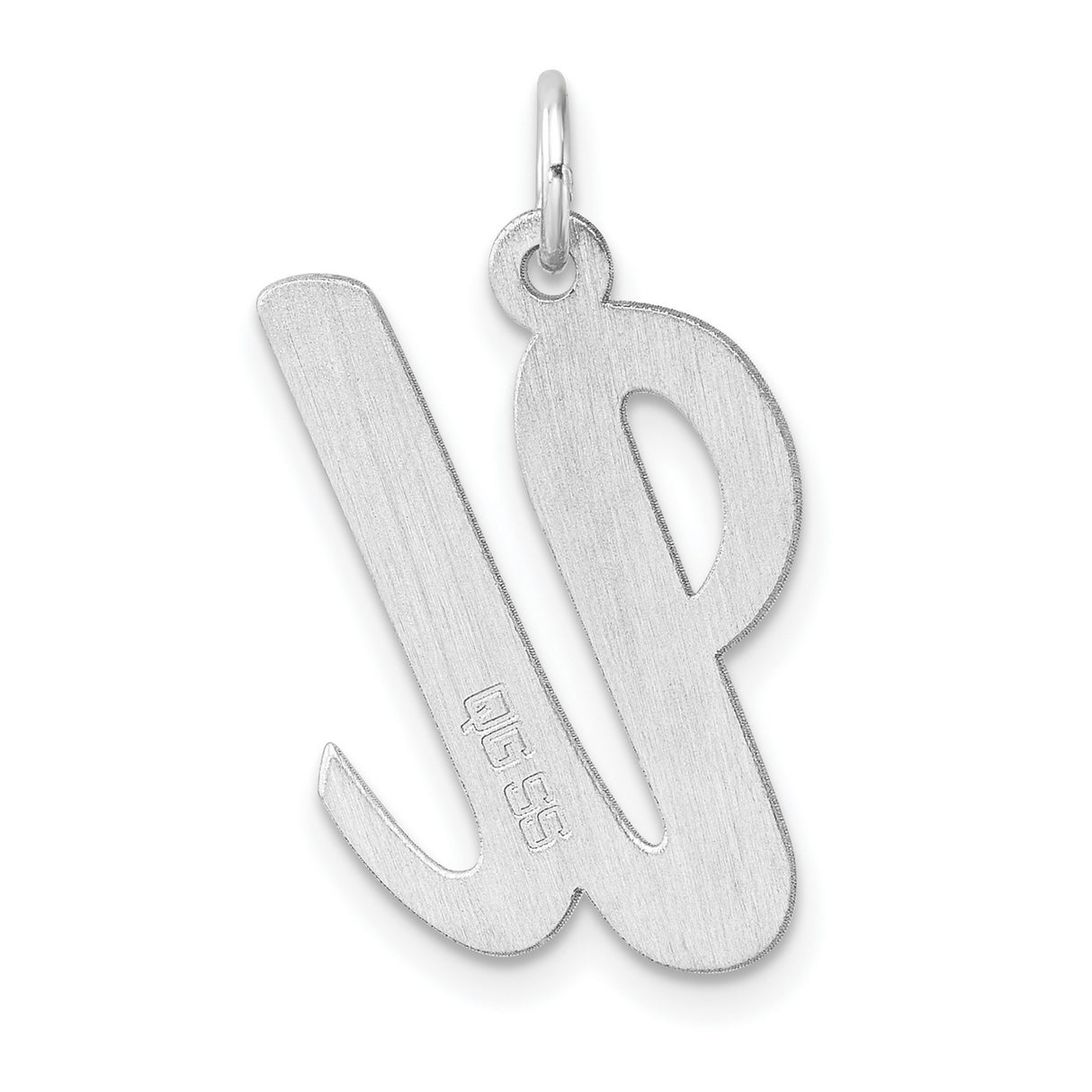 Sterling Silver Script Letter U Pendant Charm, Cursive Initial Monogram Jewelry