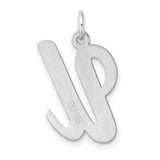 Sterling Silver Script Letter U Pendant Charm, Cursive Initial Monogram Jewelry