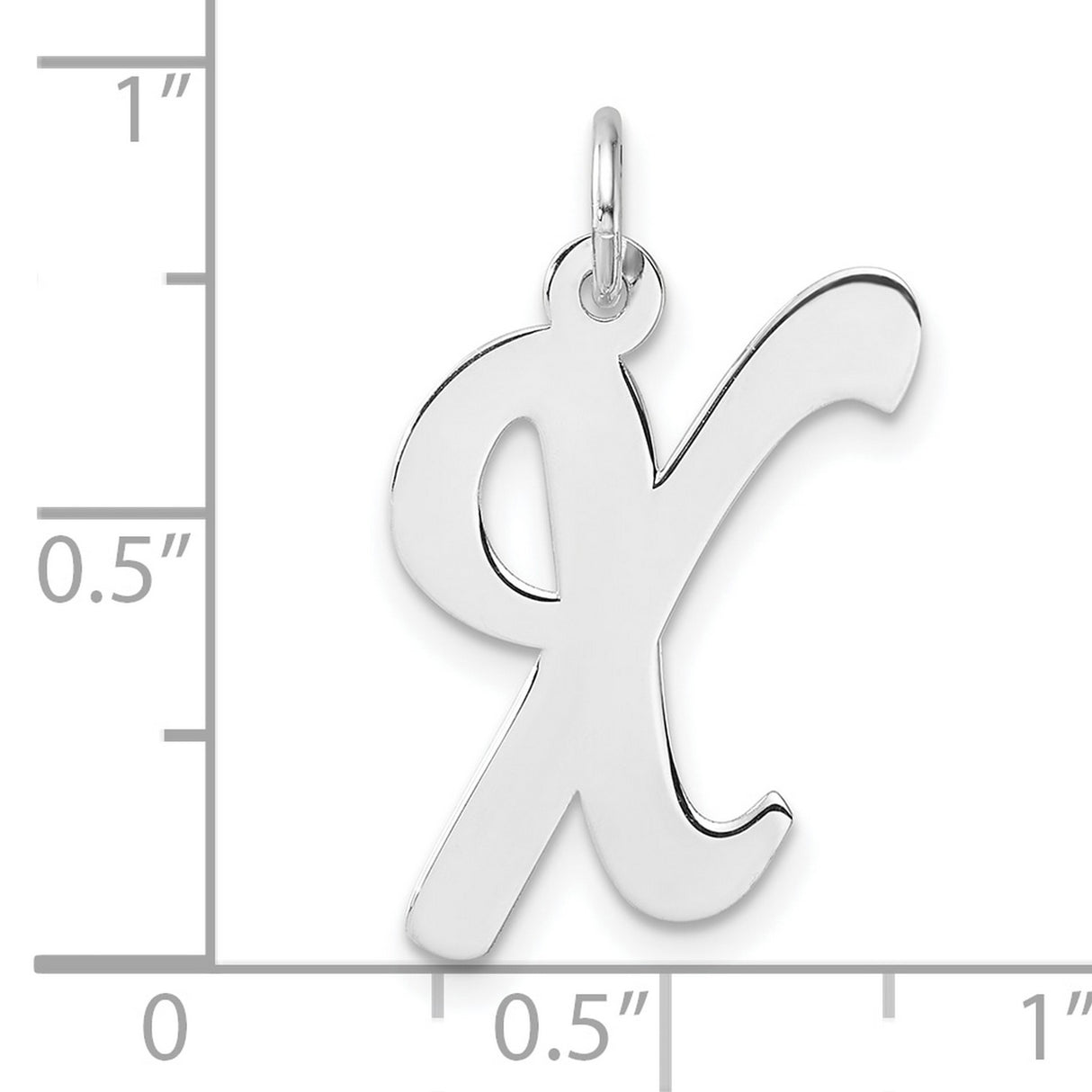 Sterling Silver Initial K Pendant, Script Letter Charm, Minimalist Monogram Jewelry for Women