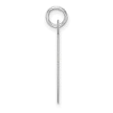 Sterling Silver Initial C Pendant, Polished Script Letter Charm for Necklace or Bracelet