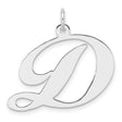 Sterling Silver Initial D Pendant, Script Letter Charm, Personalized Monogram Jewelry