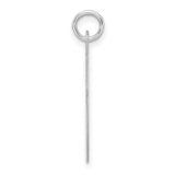 Sterling Silver F Pendant, Script Initial Charm with Polished Finish for Women