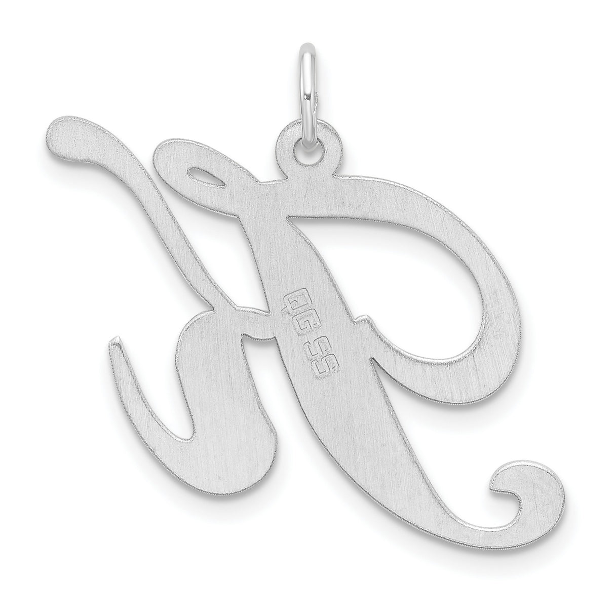 Sterling Silver Script Letter K Pendant, Cursive Initial Charm Jewelry for Women