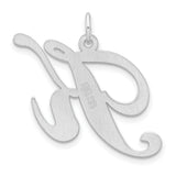 Sterling Silver Script Letter K Pendant, Cursive Initial Charm Jewelry for Women