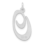 Sterling Silver Abstract Swirl Pendant with Fluid Curves and Open Modern Design for Women