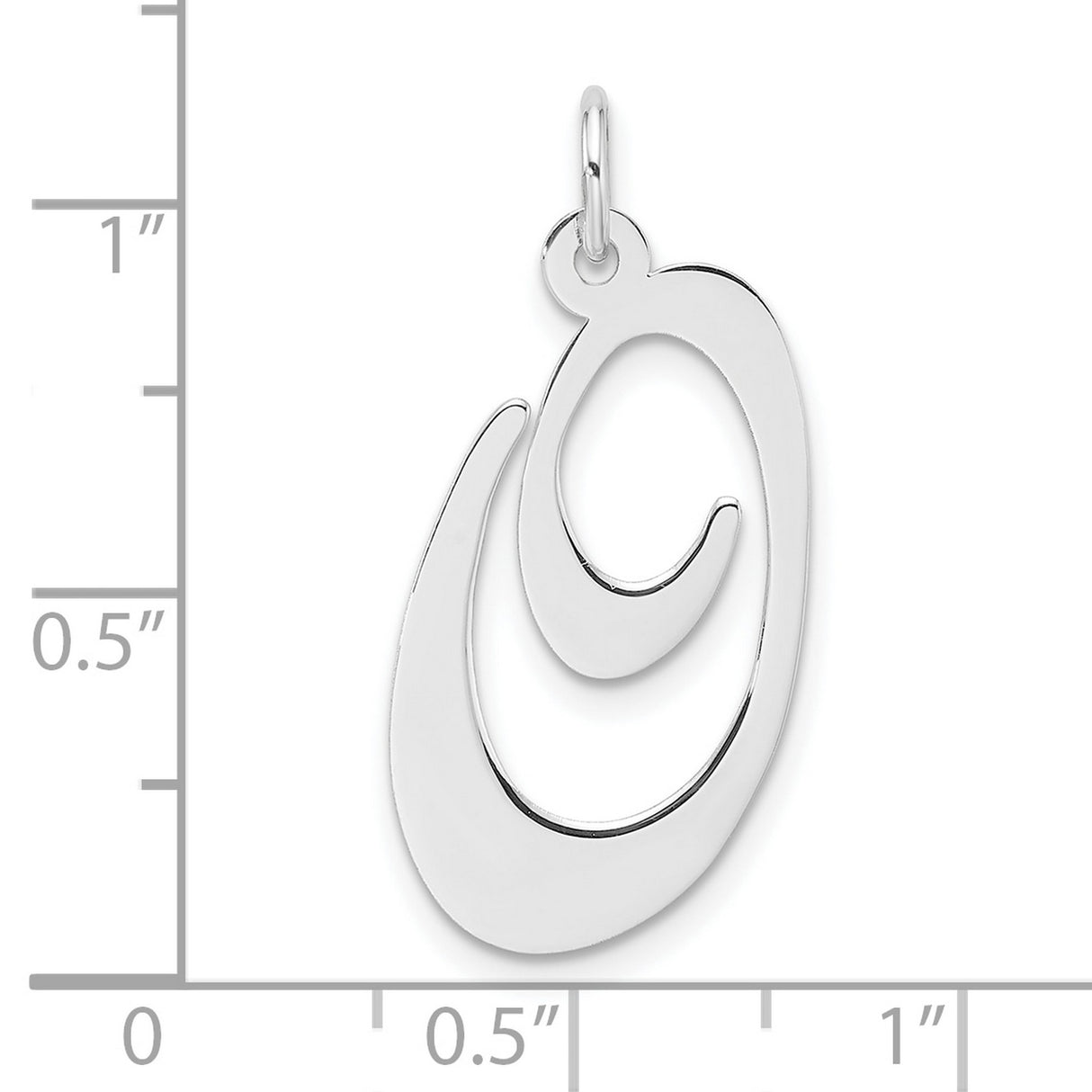 Sterling Silver Abstract Swirl Pendant with Fluid Curves and Open Modern Design for Women