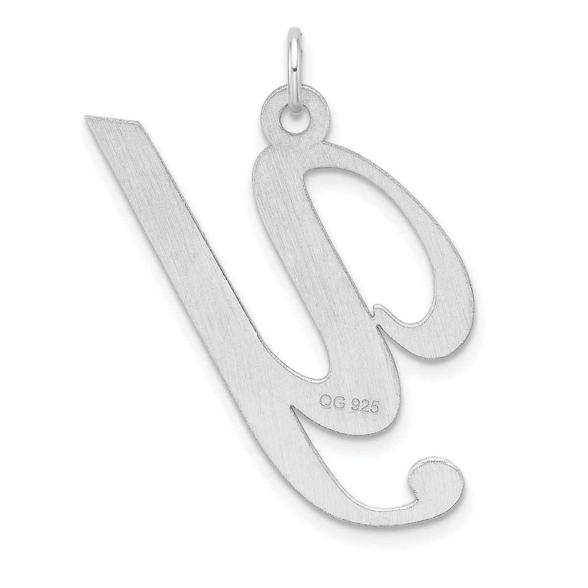 Sterling Silver Lowercase Y Initial Pendant, Script Font Monogram Charm for Women or Unisex Wear
