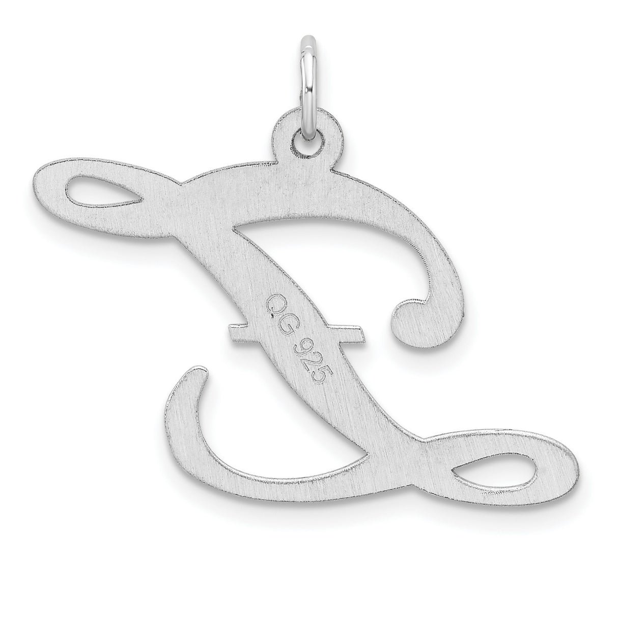 Sterling Silver Letter Z Pendant, Script Initial Charm, Monogram Jewelry for Women