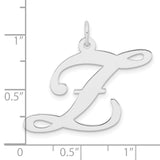 Sterling Silver Letter Z Pendant, Script Initial Charm, Monogram Jewelry for Women