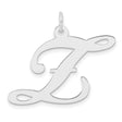 Sterling Silver Letter Z Pendant, Script Initial Charm, Monogram Jewelry for Women