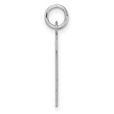 Sterling Silver Letter B Pendant Charm, Polished Block Initial Monogram Design