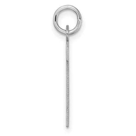 Sterling Silver Letter B Pendant Charm, Polished Block Initial Monogram Design