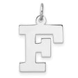 Sterling Silver Letter F Pendant, Bold Block Initial Charm for Men or Women