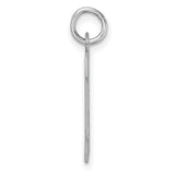 Sterling Silver Letter H Pendant Charm, Bold Block Initial Design, Unisex Alphabet Jewelry