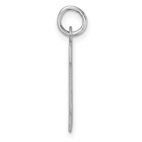 Sterling Silver Letter H Pendant Charm, Bold Block Initial Design, Unisex Alphabet Jewelry