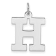 Sterling Silver Letter H Pendant Charm, Bold Block Initial Design, Unisex Alphabet Jewelry