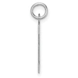 Sterling Silver Pendant Charm with Capital Letter I, Polished Initial Jewelry for Men and Women