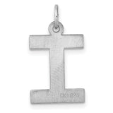 Sterling Silver Pendant Charm with Capital Letter I, Polished Initial Jewelry for Men and Women