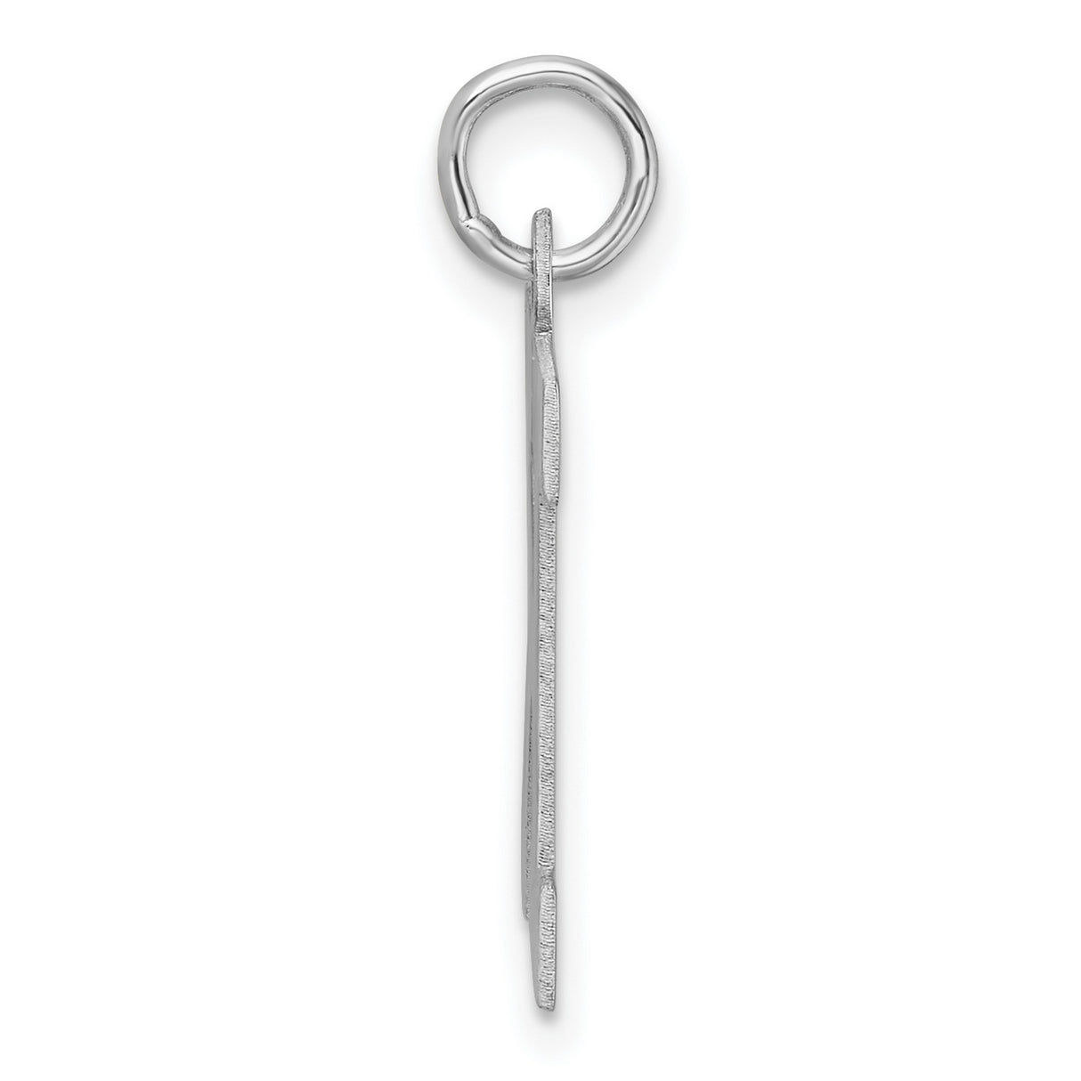 Sterling Silver Letter K Pendant Charm, Bold Polished Initial Necklace for Women or Unisex Wear