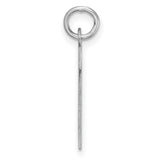 Sterling Silver Initial M Pendant or Charm, Bold Block Letter Monogram Jewelry for Women or Unisex