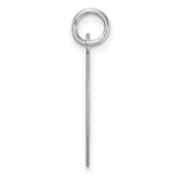 Sterling Silver Pendant, Letter O Open Cutout Design, Modern Monogram Charm for Women