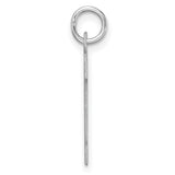 Sterling Silver Letter R Pendant Charm, Polished Initial Jewelry for Men or Women