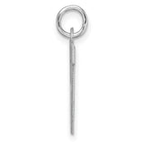 Sterling Silver Letter V Pendant with Cutout Christian Cross Symbol, Unisex Religious Jewelry