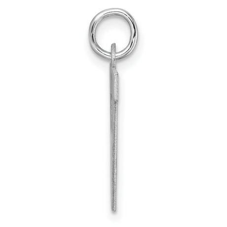 Sterling Silver Letter V Pendant with Cutout Christian Cross Symbol, Unisex Religious Jewelry