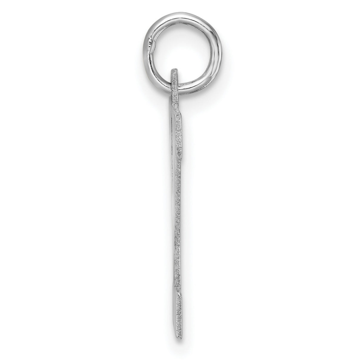 Sterling Silver Pendant Charm with Cutout Block Letter Y, Bold Uppercase Alphabet Design