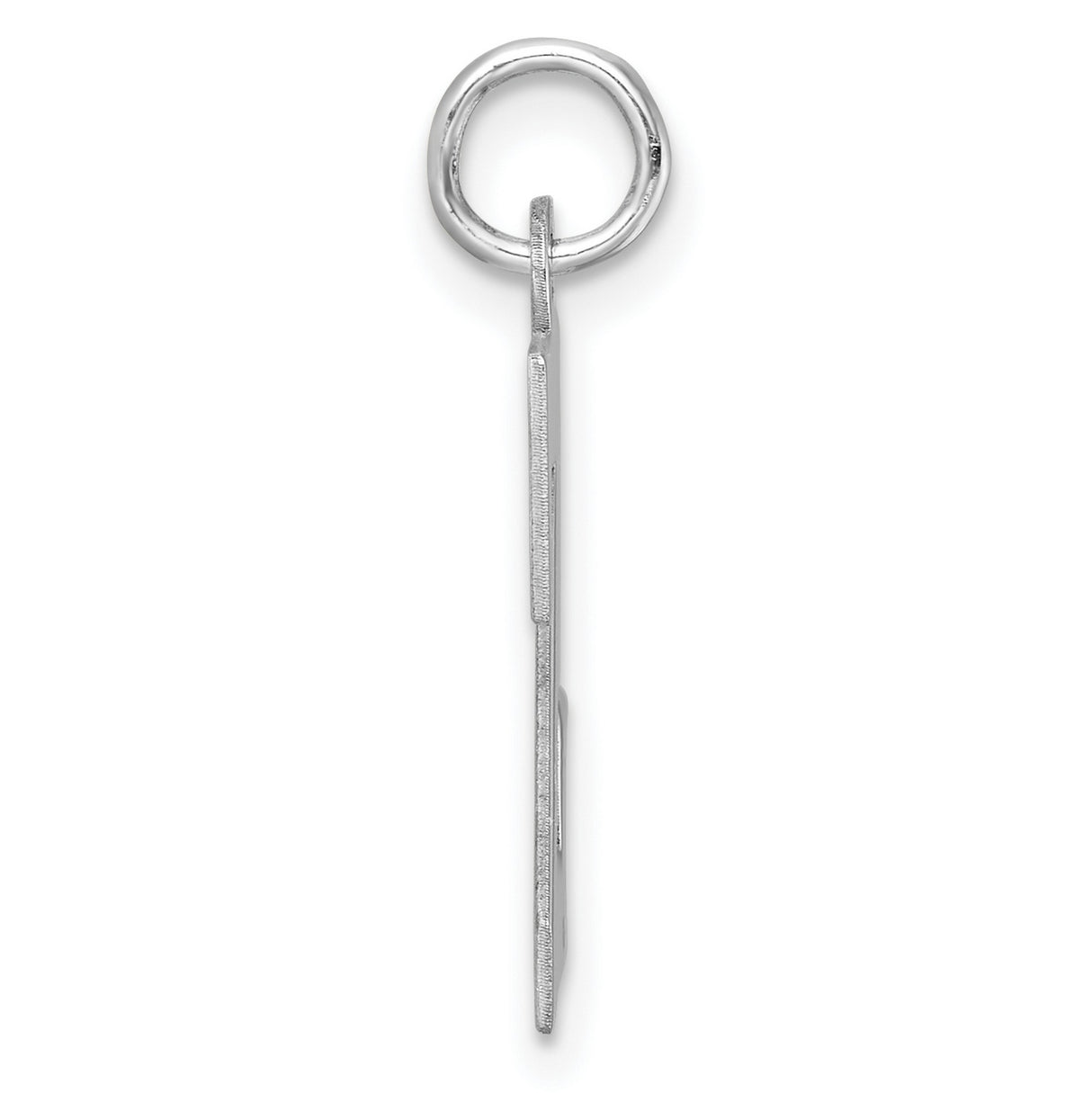 Sterling Silver Letter Z Pendant Charm, Polished Block Font Initial Jewelry for Men and Women