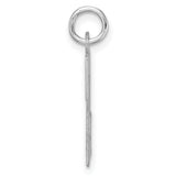 Sterling Silver Letter Z Pendant Charm, Polished Block Font Initial Jewelry for Men and Women