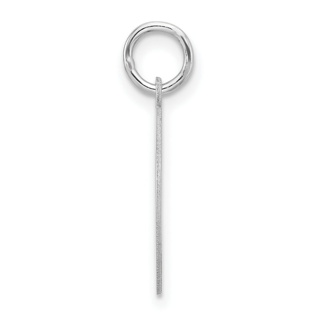 Sterling Silver Initial Pendant with Block Letter D, Polished Minimalist Design