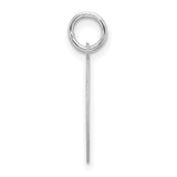 Sterling Silver Initial Pendant with Block Letter D, Polished Minimalist Design